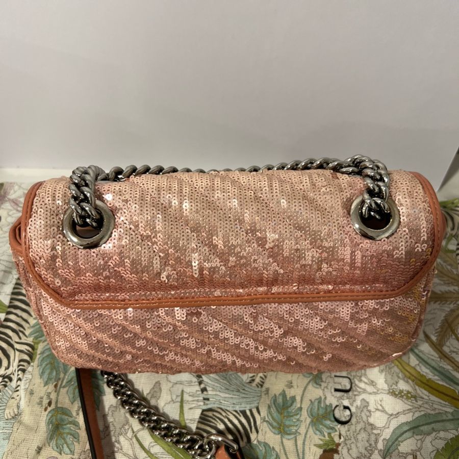 🔥🔥🔥100% Authentic Gucci GG Marmont 亮片肩背包/斜背包-9