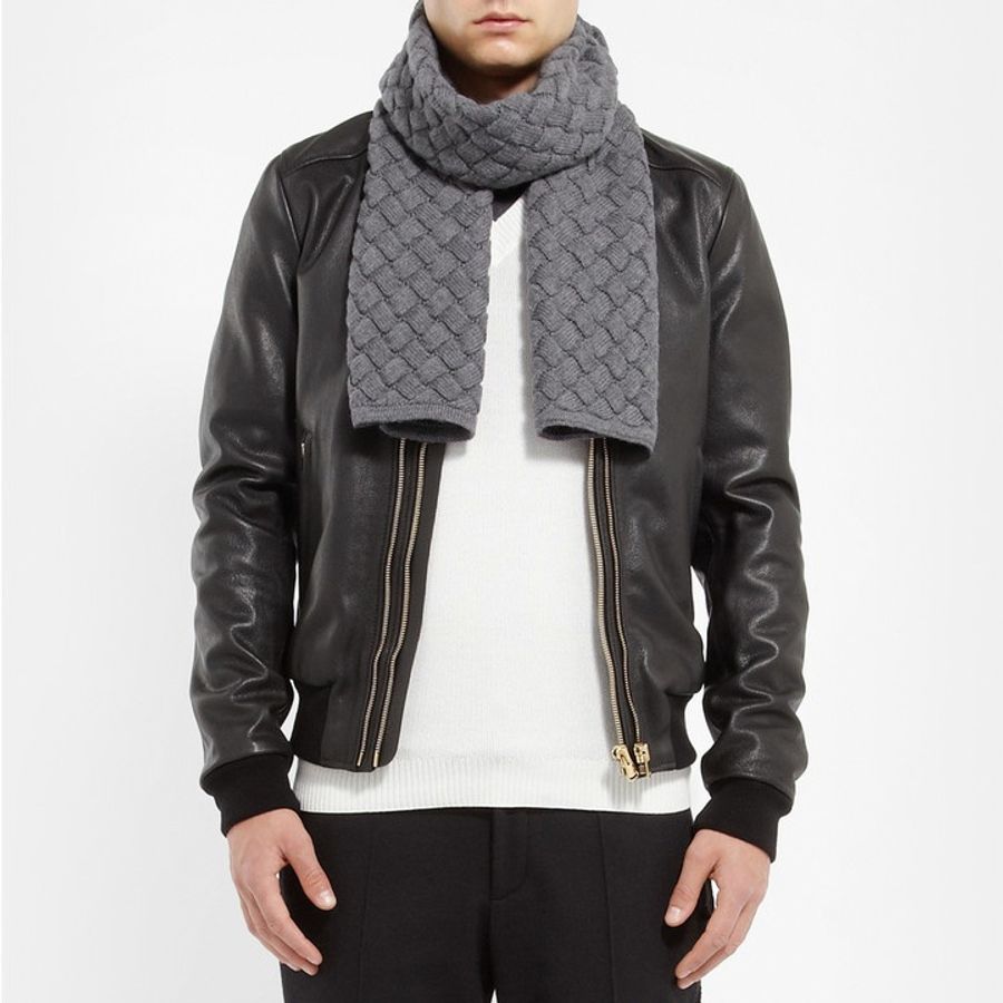 bottega veneta BV scarf 咖啡 褐色 編織 圍巾 男女款-11