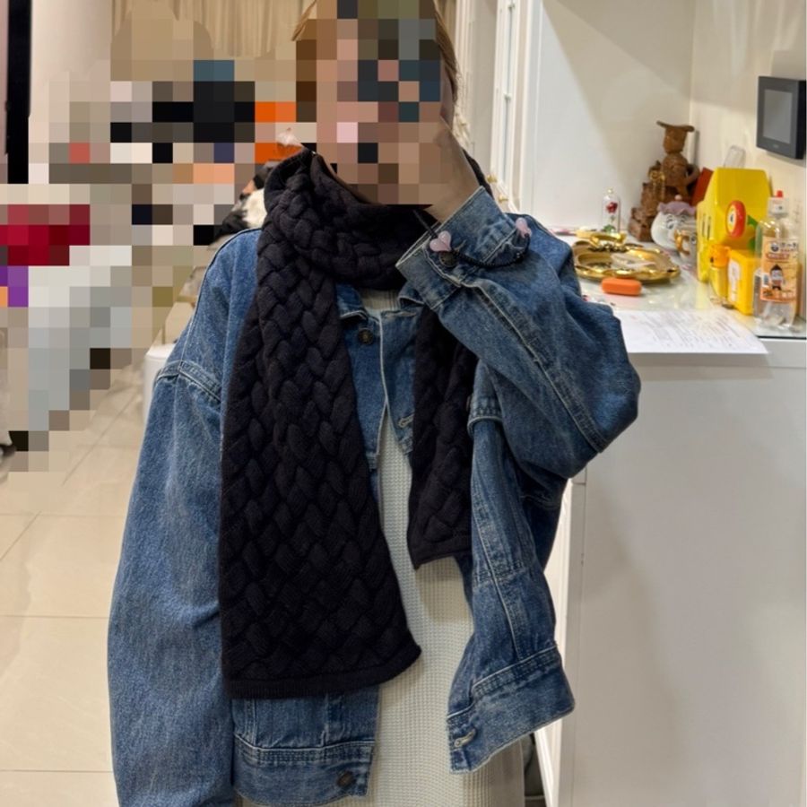 bottega veneta BV scarf 咖啡 褐色 編織 圍巾 男女款-0