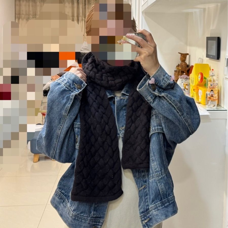 bottega veneta BV scarf 咖啡 褐色 編織 圍巾 男女款-3