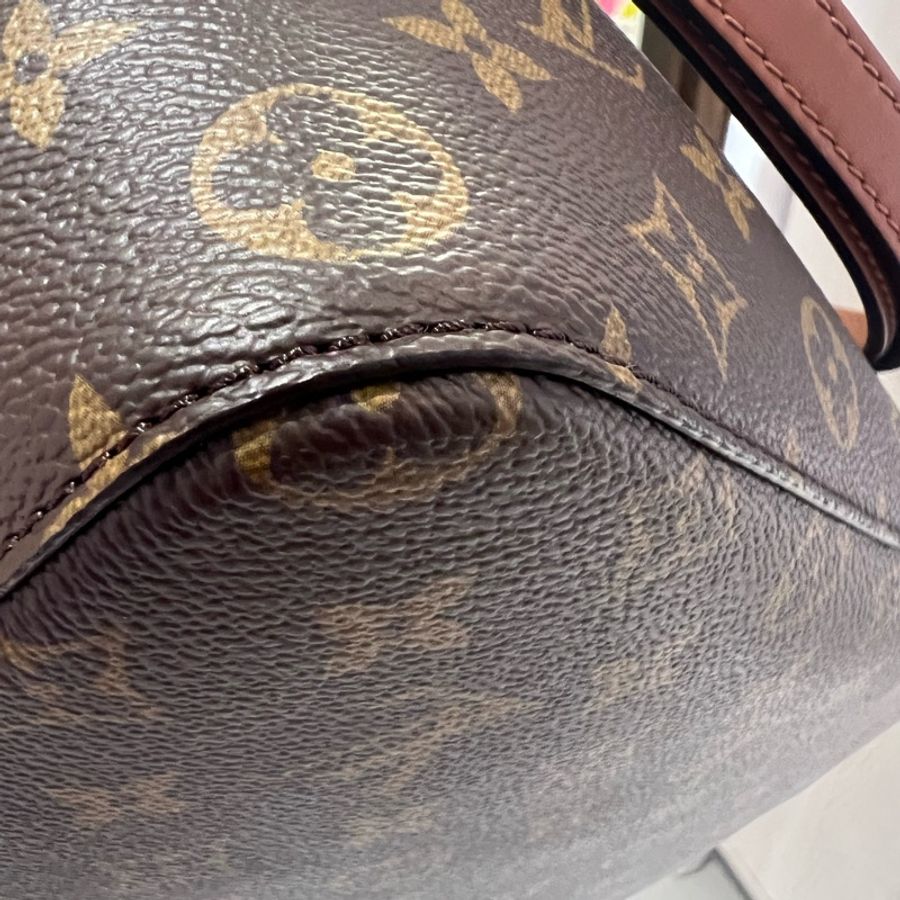 LV NéoNoé MM 經典老花水桶包 焦糖色-6