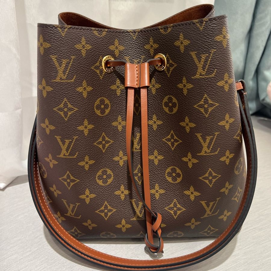 LV NéoNoé MM 經典老花水桶包 焦糖色-7