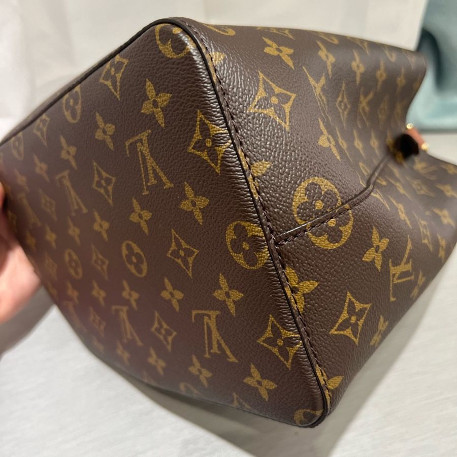 LV NéoNoé MM 經典老花水桶包 焦糖色-11