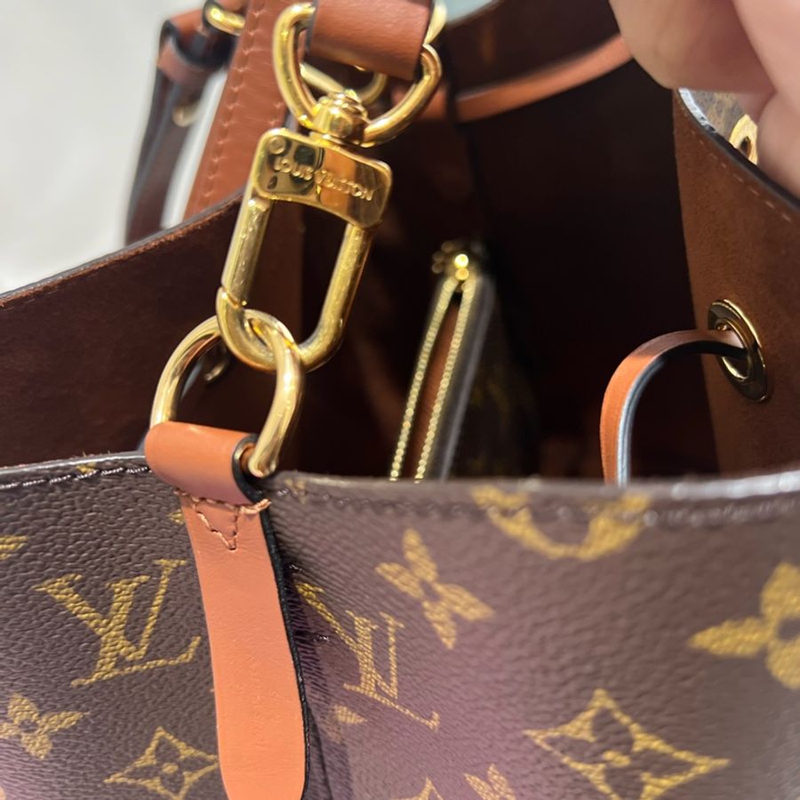 LV NéoNoé MM 經典老花水桶包 焦糖色-14
