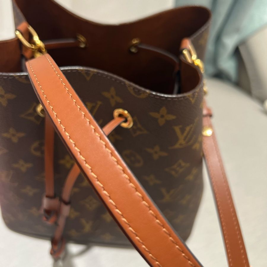 LV NéoNoé MM 經典老花水桶包 焦糖色-16