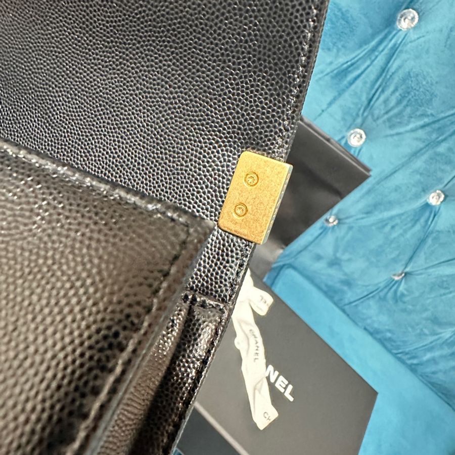 💠CHANEL 黑金荔枝牛皮BOY20 晶片款 #香奈兒-20