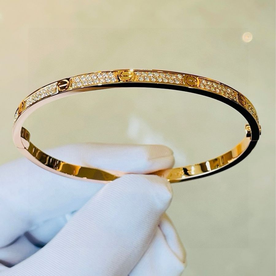 Cartier Love系列窄版滿天星手鐲-2