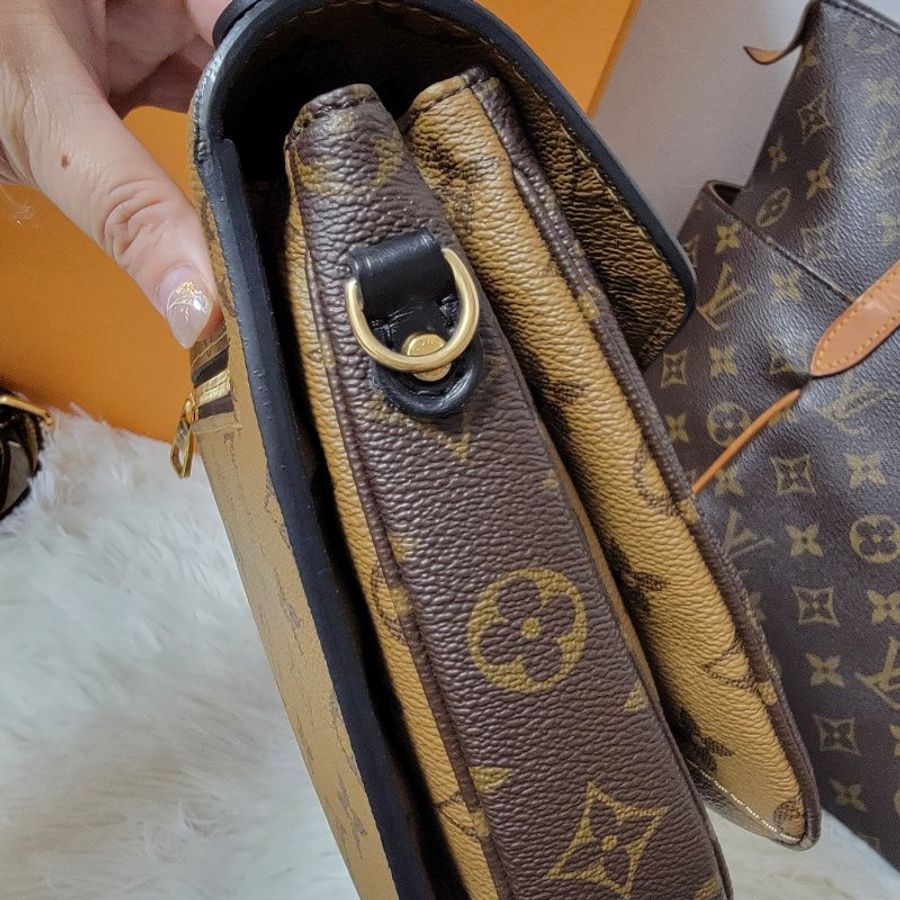 時尚加分LV 路易威登 METIS系列經典Monogram拼色 郵差包M44876-28