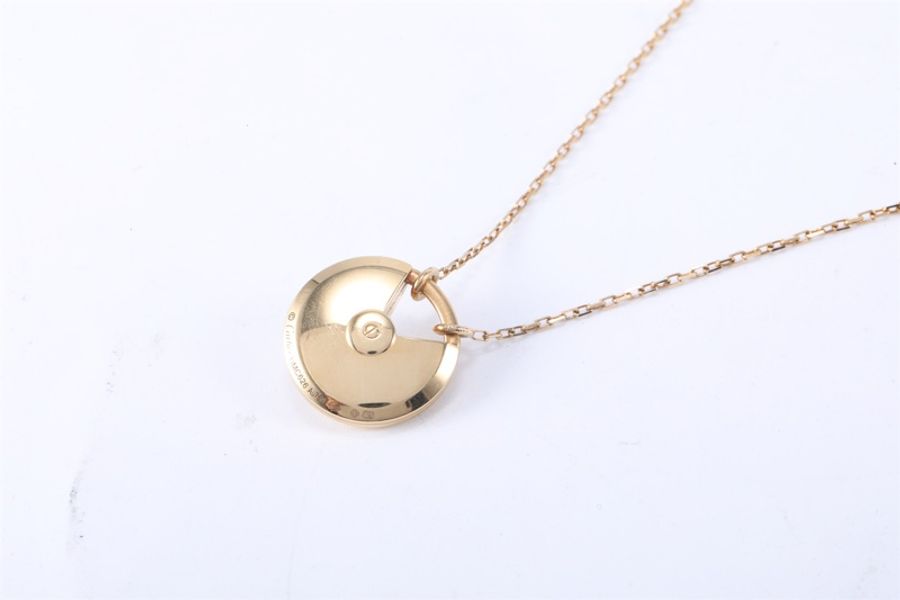 CARTIER(卡地亞) Amulette de Cartier 護s符 項鏈 大號 白貝母 18k金 18K黃金 黃金-2