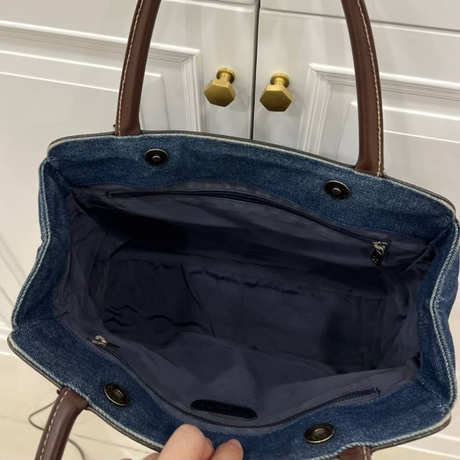 chanel vintage 牛仔 丹寧 手提包 肩背包 側背包-10