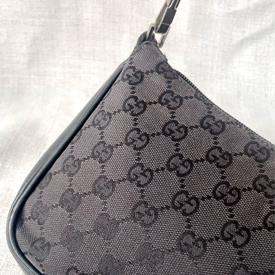 ✨ Gucci 竹節黑色老花單肩包 Bamboo shoulder bag-13