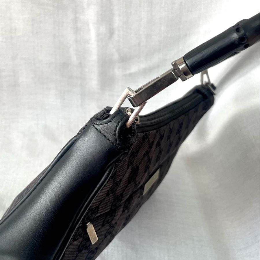 ✨ Gucci 竹節黑色老花單肩包 Bamboo shoulder bag-20