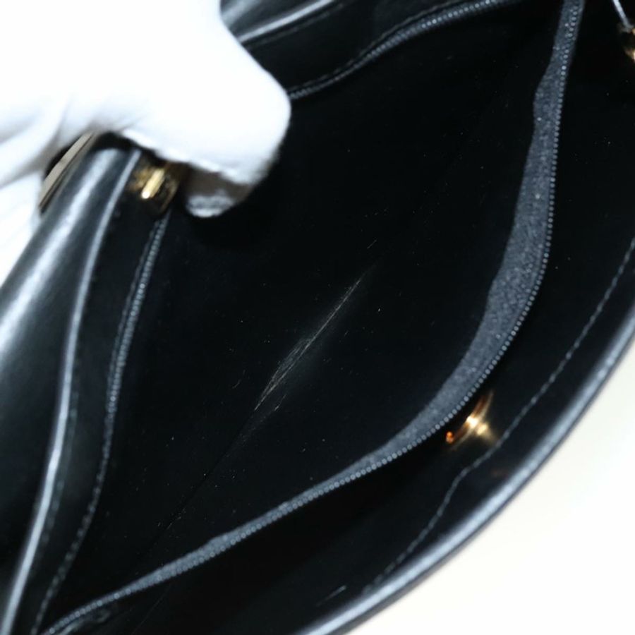 【日本直送】Christian Dior 手提包 皮革 黑色 金色 正品 95744-19