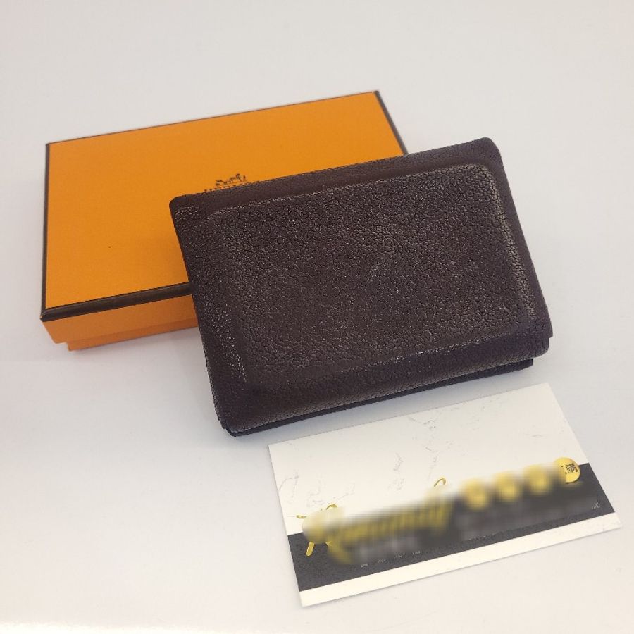 Hermès calvi duo 卡片零錢包(馬鞍紅)-3