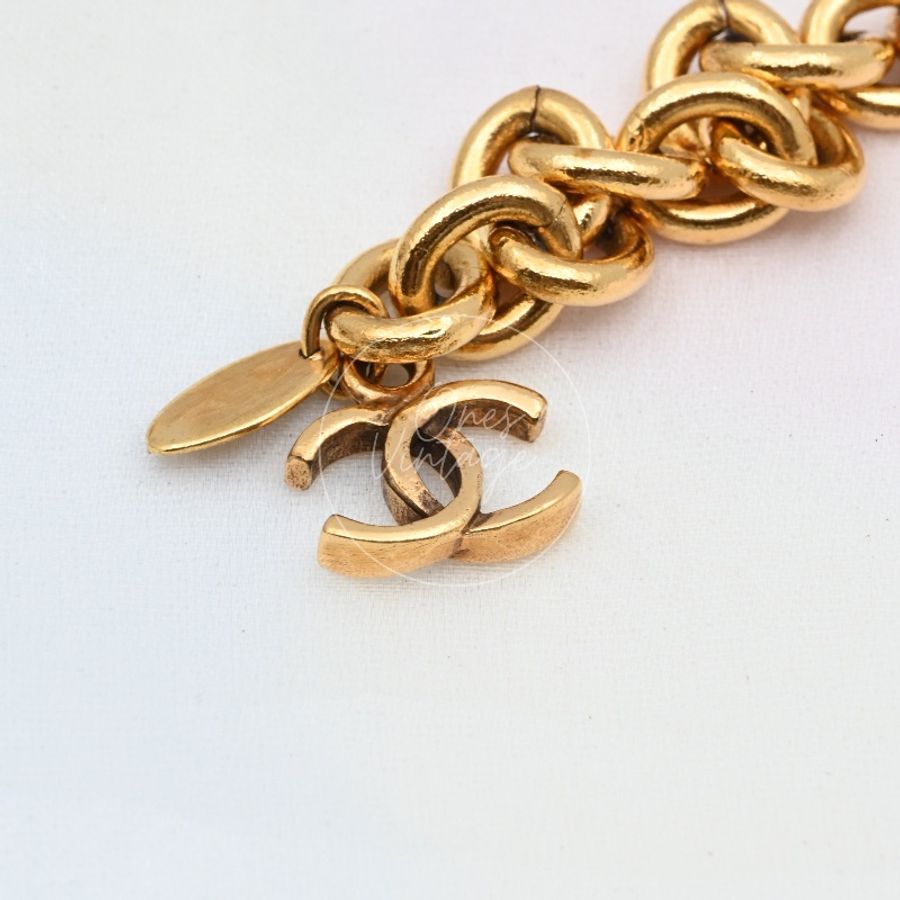 [Pre-owned] Chanel Vintage CC Gold Waist Chain 6051-8