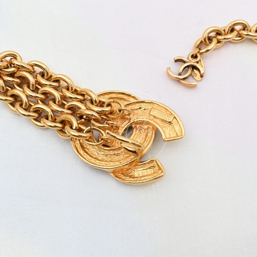 [Pre-owned] Chanel Vintage CC Gold Waist Chain 6051-15