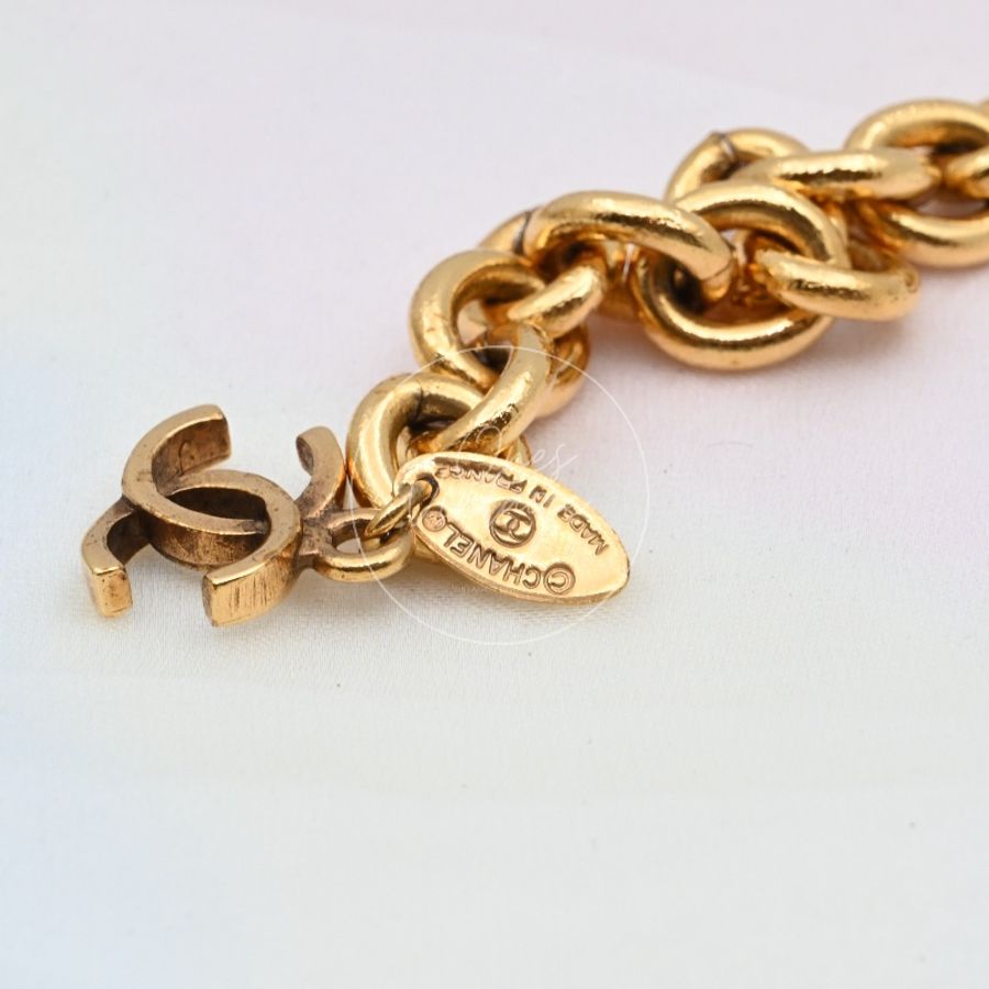 [Pre-owned] Chanel Vintage CC Gold Waist Chain 6051-30