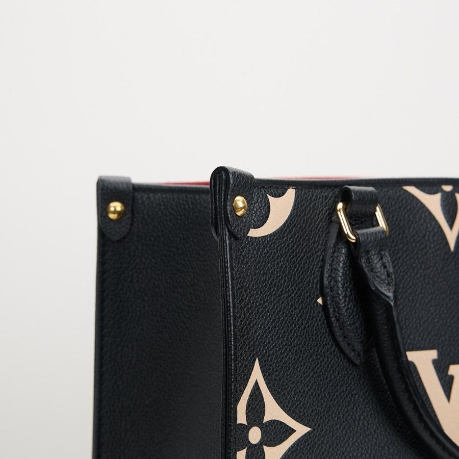Lv onthego pm 黑米拼色-8
