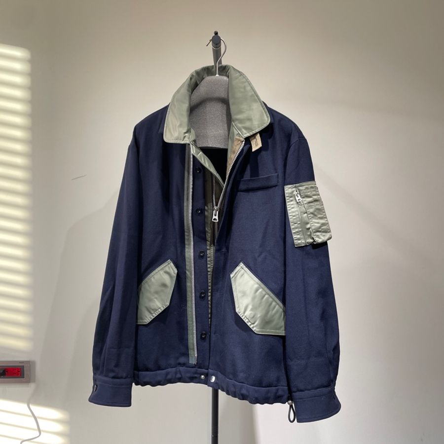 Sacai 假兩件拼接夾克外套-0