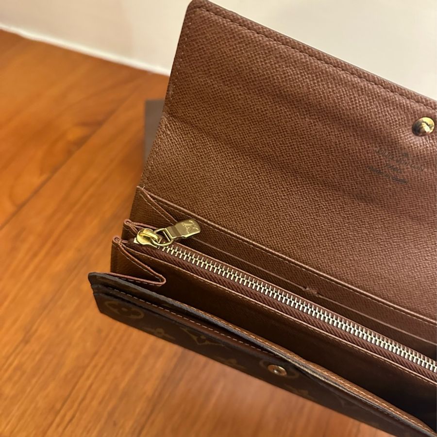 LV 咖花紋釦式長夾 輕鬆入手-15