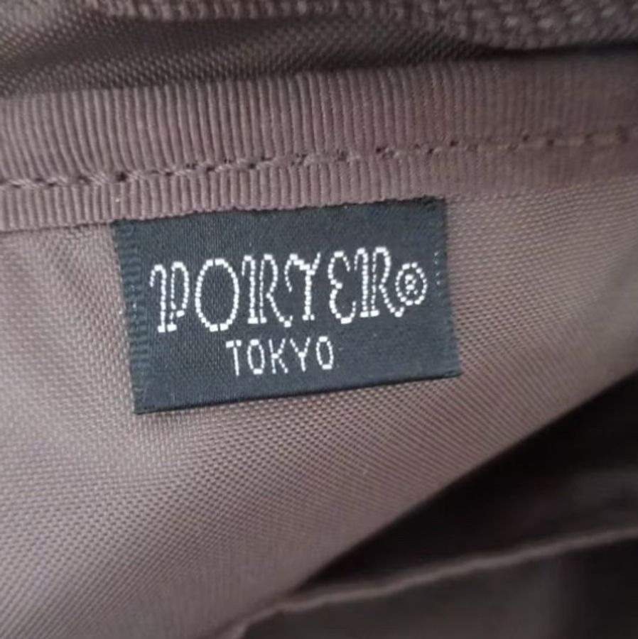 日本吉田 PORTER Yoshida Bag Shine 金屬肩包 581-07741 棕色 中性 半月包-10