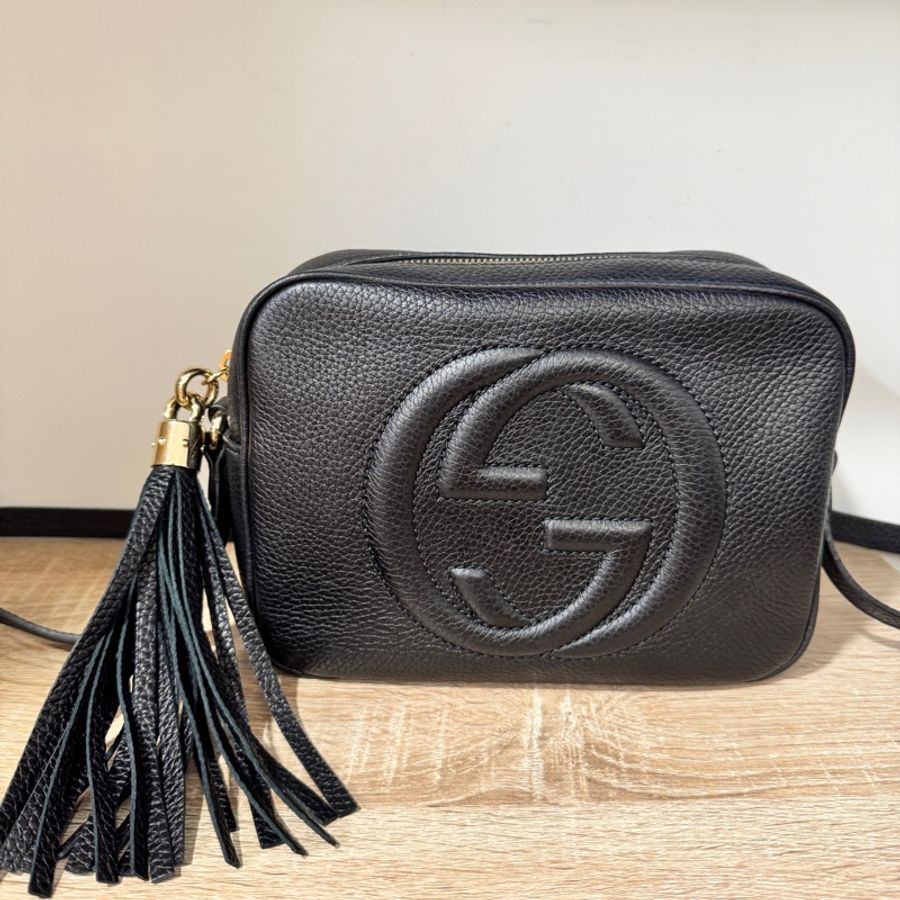 Gucci Soho Disco 黑牛皮相機包-0
