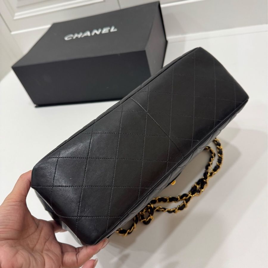 Chanel 香奈兒 vintage 黑金 雙面包 C F 雙子星 鏈條包 帶鏈包 肩背包 斜背包 手提包 側背包-14