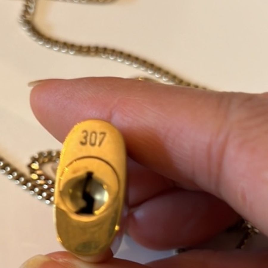 🔥🔥🔥100% Authentic Louis Vuitton Lock Necklace-11
