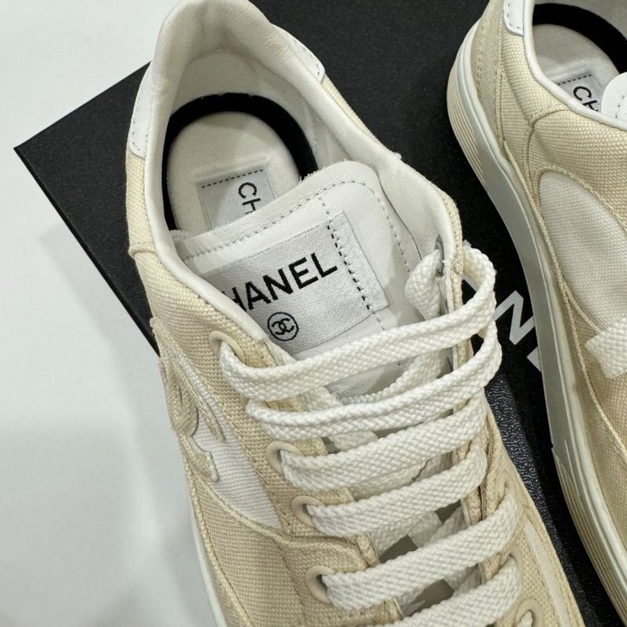 Chanel 2024新款 24C 米白 帆布鞋 休閒鞋 運動鞋 球鞋-9