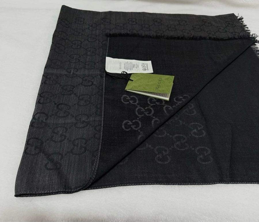 GUCCI 滿版 雙 G 全新 全新 全新 爆款 雙面 雙色 #長圍巾-19