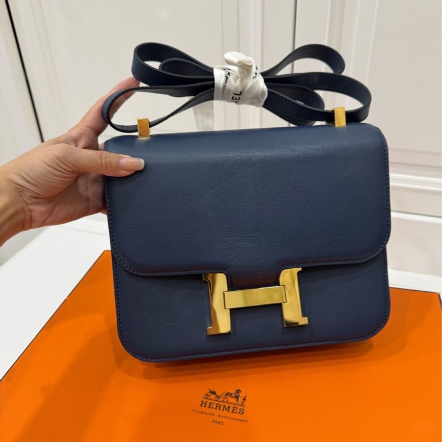 HERMES 愛馬仕 Constance 24 康康 經典 金釦 斜背包 肩背包 手提包 側背包-0