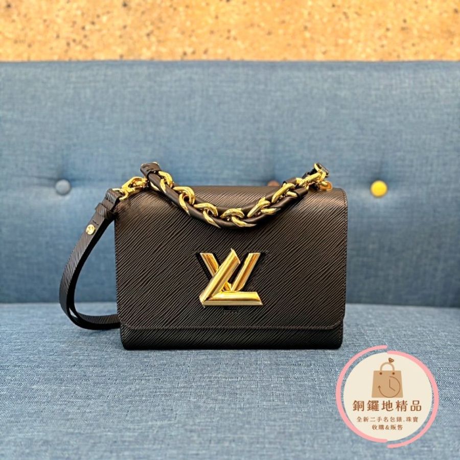 LV M21772 Twist MM 黑色水波紋 肩背 斜背 手提三用包 (附購證)-1