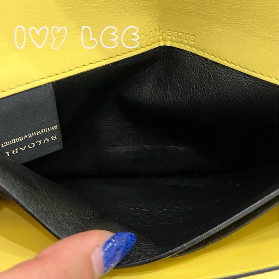BVLGARI SERPENTI FOREVER 黃色皮夾 長夾 10卡層 二手精品-8