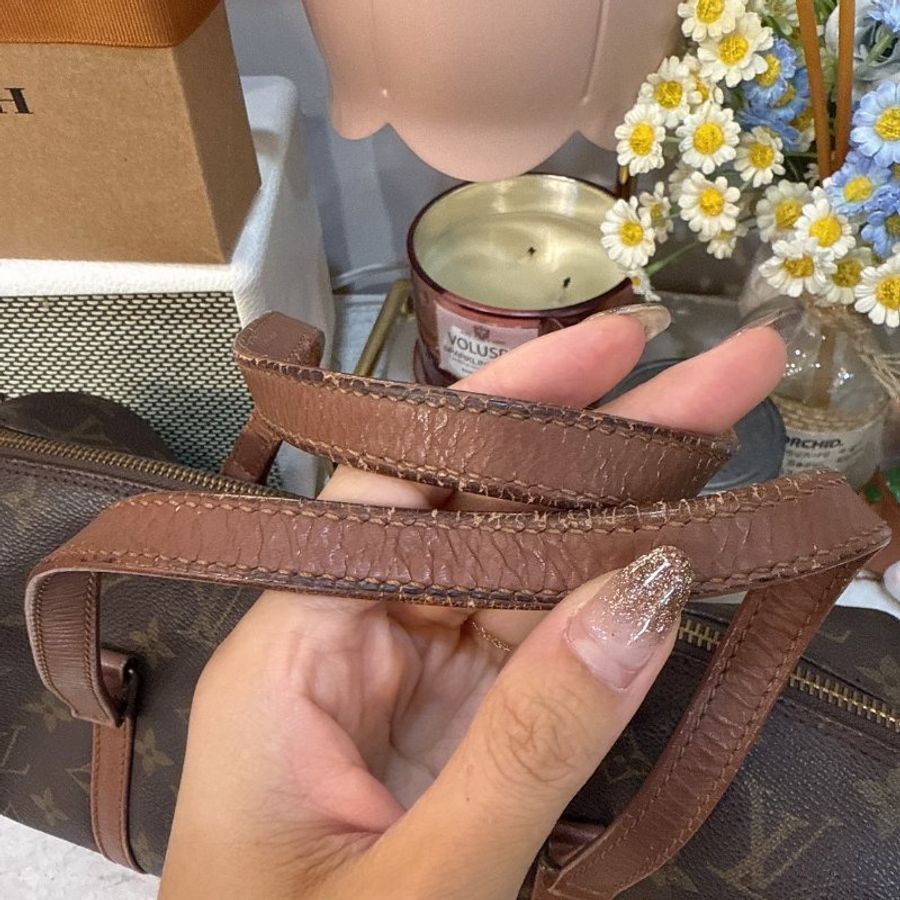 【Louis Vuitton LV】路易威登 LV Popillon 巴比龍 圓筒包 Vintage包包-5