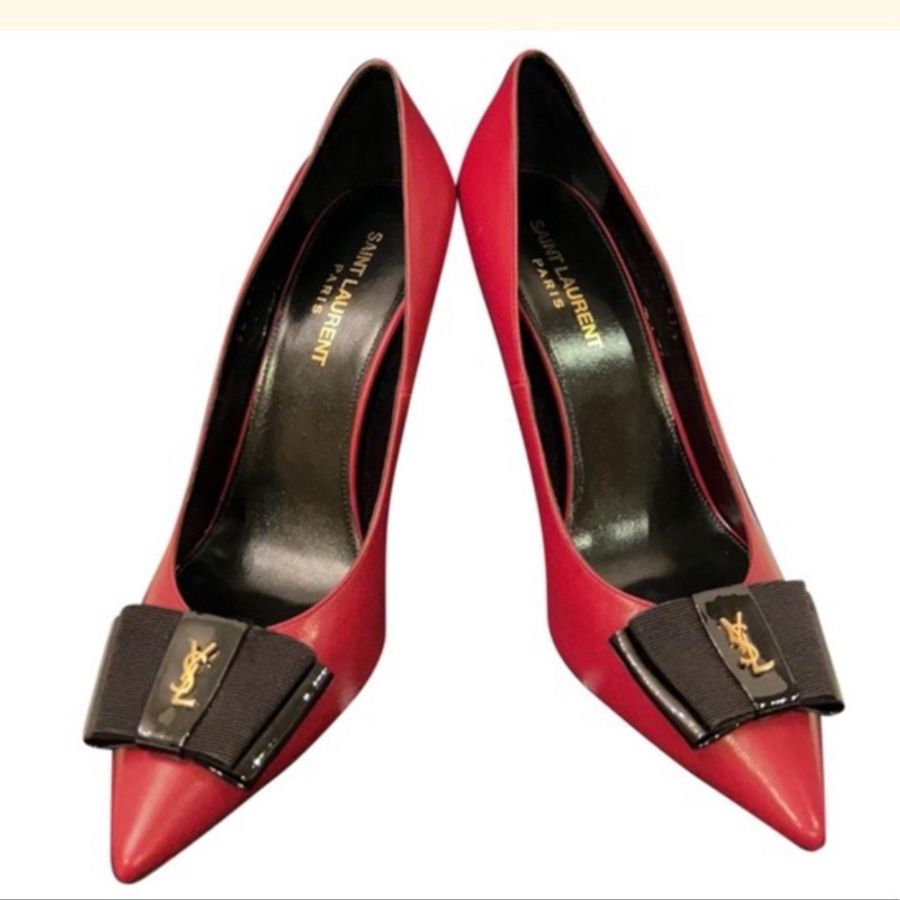 🔥🔥🔥100% Authentic Saint Laurent 經典Logo 跟鞋-0