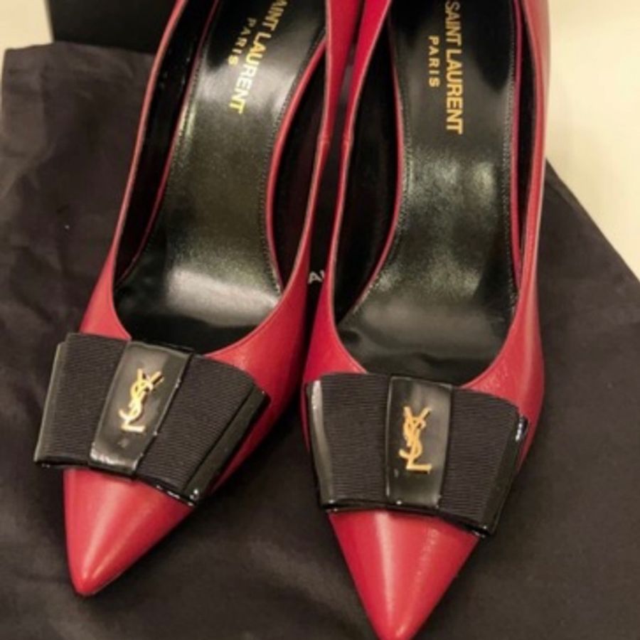 🔥🔥🔥100% Authentic Saint Laurent 經典Logo 跟鞋-9