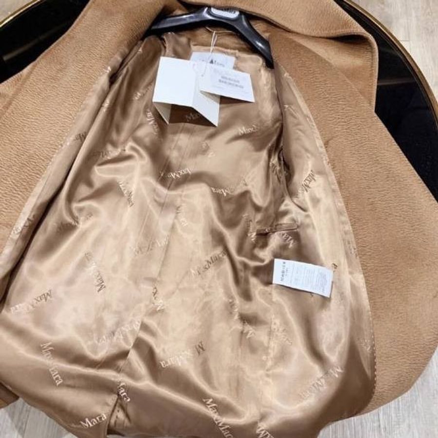 🧧新年特價活動🧧Max Mara Rialto 女款駝絨連帽開襟短大衣 駝色 IT36/38《當季專櫃正售★全新商品 》-6