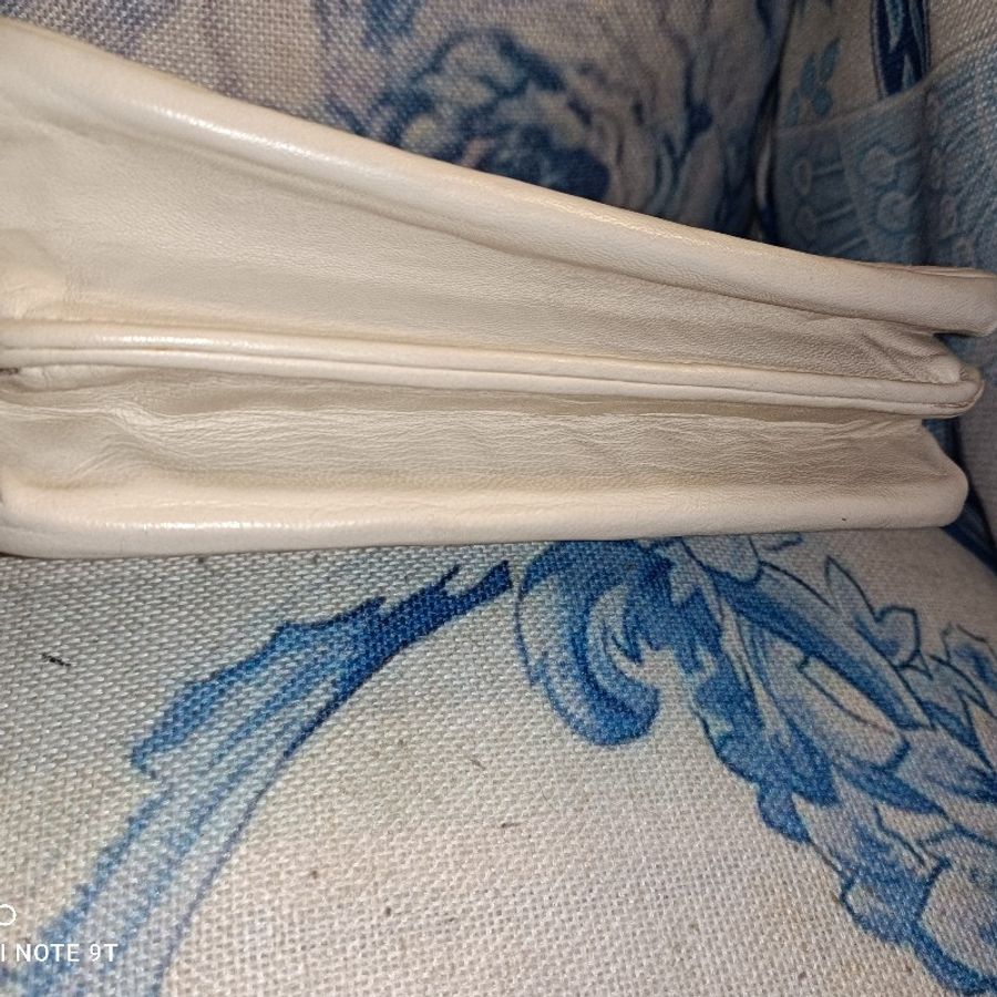 Chanel vintage 米色小羊皮雙面翻蓋鏈包-7