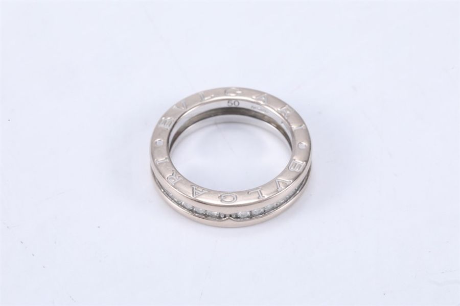 BVLGARI(寶格麗) 彈簧系列 18K金 18k白金拼鑽石 50-3