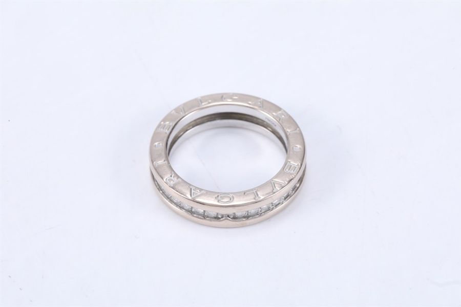 BVLGARI(寶格麗) 彈簧系列 18K金 18k白金拼鑽石 50-4
