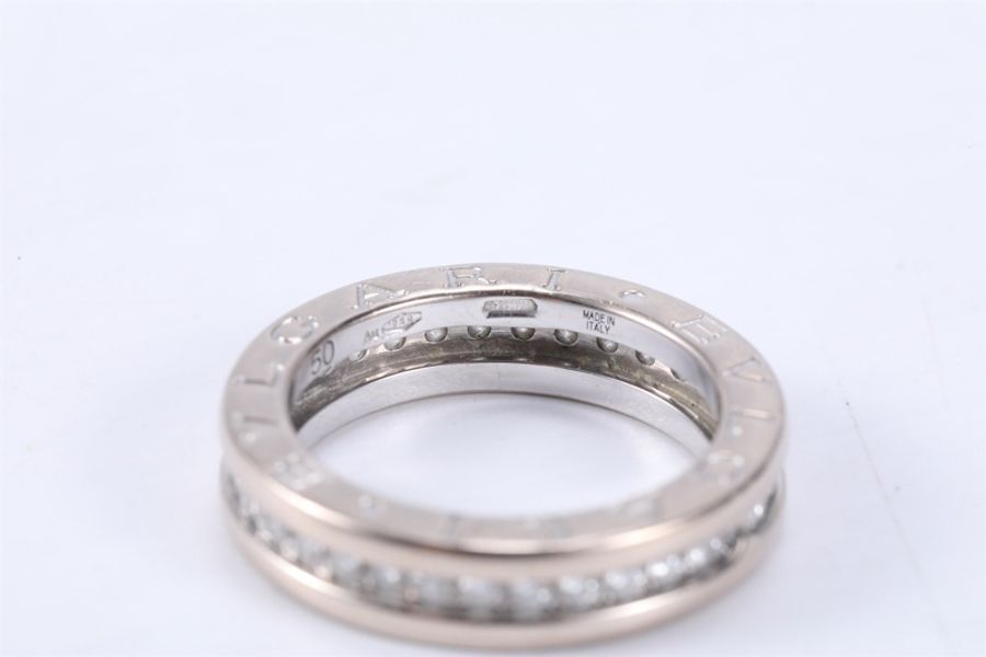 BVLGARI(寶格麗) 彈簧系列 18K金 18k白金拼鑽石 50-5
