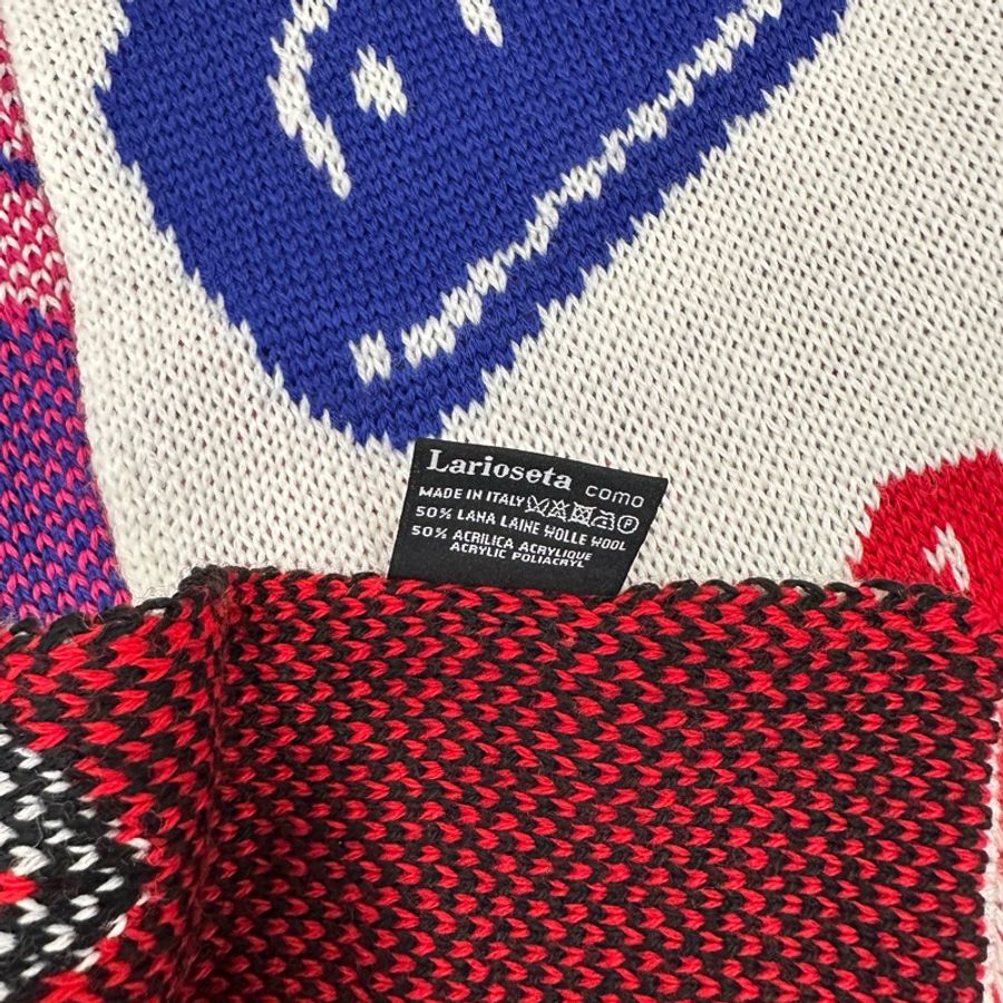 Moschino White Multicolor Scarf 斗蓬 圍巾 披肩-8