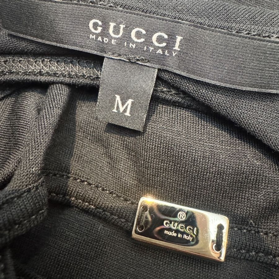 全新Gucci假兩件黑背心M-3
