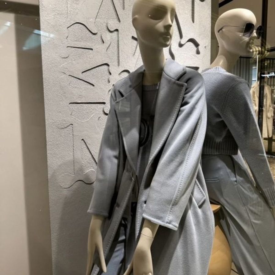 🧧新年特價活動🧧Max Mara 女款 101801 Madame 羊絨喀什米爾混紡經典大衣 蔚藍色 FR 40 M/42M-L《當季專櫃正售★全新商品 》-3