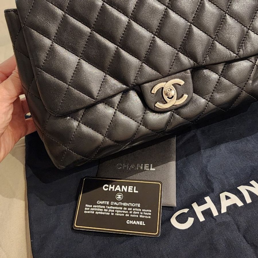 甜包/chanel vintage 香奈兒 kelly bag 銀扣(coco handle)羊皮提包(附背帶-21