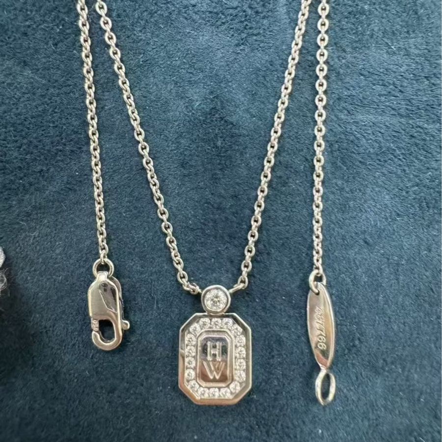 Harry Winston 海瑞溫斯頓小號白金香水瓶項鍊 2021購入-0