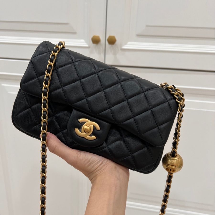 CHANEL 香奈兒 Classic flap bag CF mini 20 金球 鏈條包 斜背包 肩背包 側背包 手提包-0