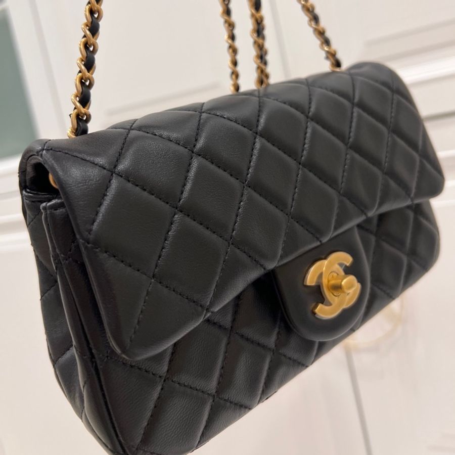 CHANEL 香奈兒 Classic flap bag CF mini 20 金球 鏈條包 斜背包 肩背包 側背包 手提包-2