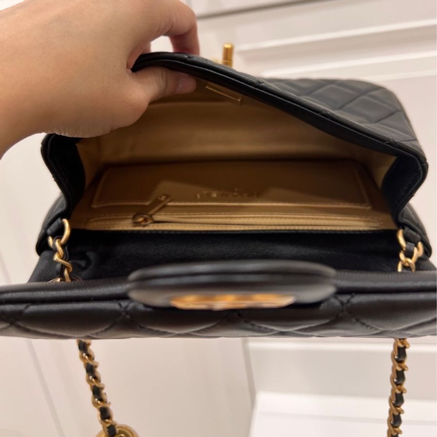 CHANEL 香奈兒 Classic flap bag CF mini 20 金球 鏈條包 斜背包 肩背包 側背包 手提包-3