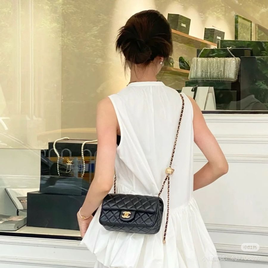CHANEL 香奈兒 Classic flap bag CF mini 20 金球 鏈條包 斜背包 肩背包 側背包 手提包-7